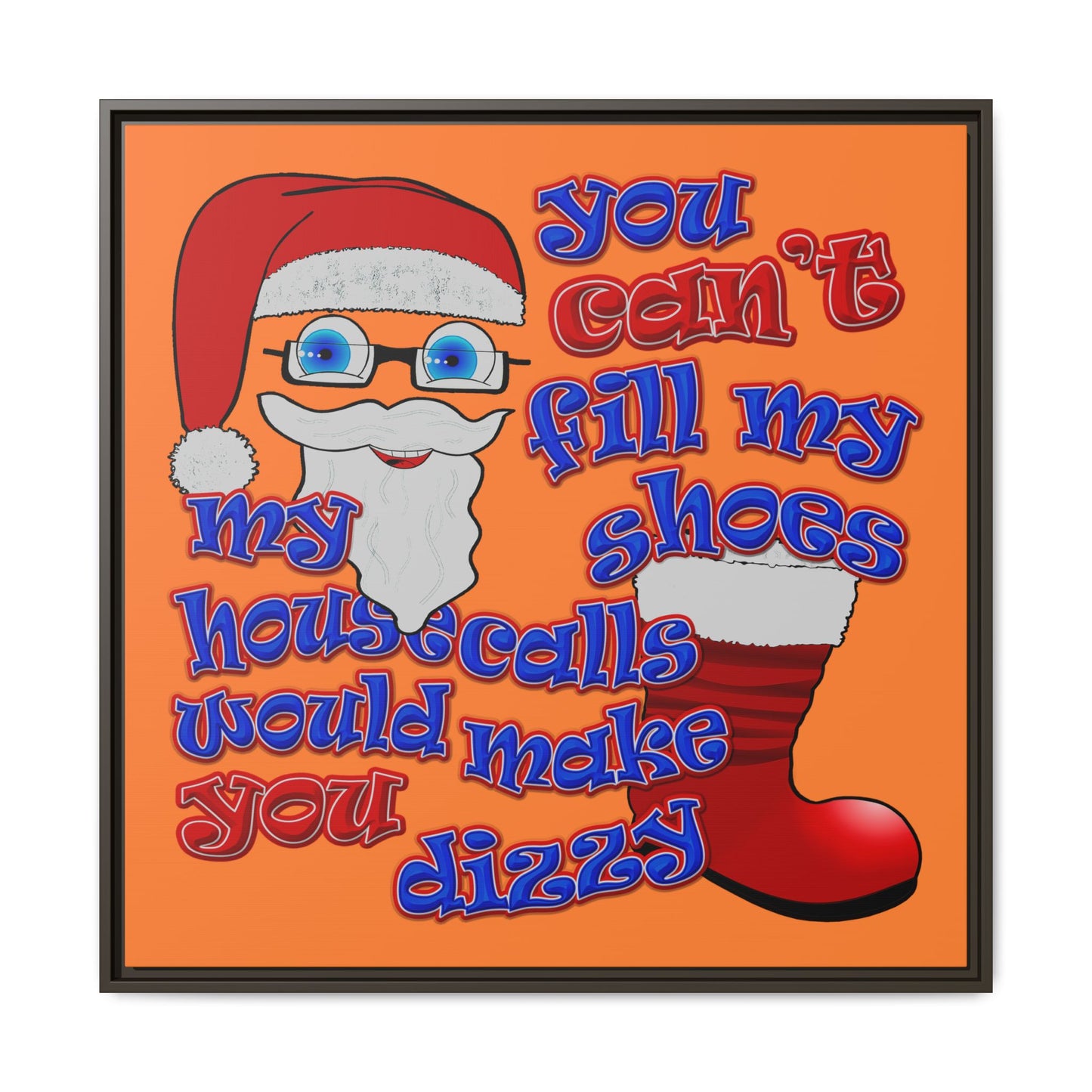 santa's shoes - framed canvas art (crusta)