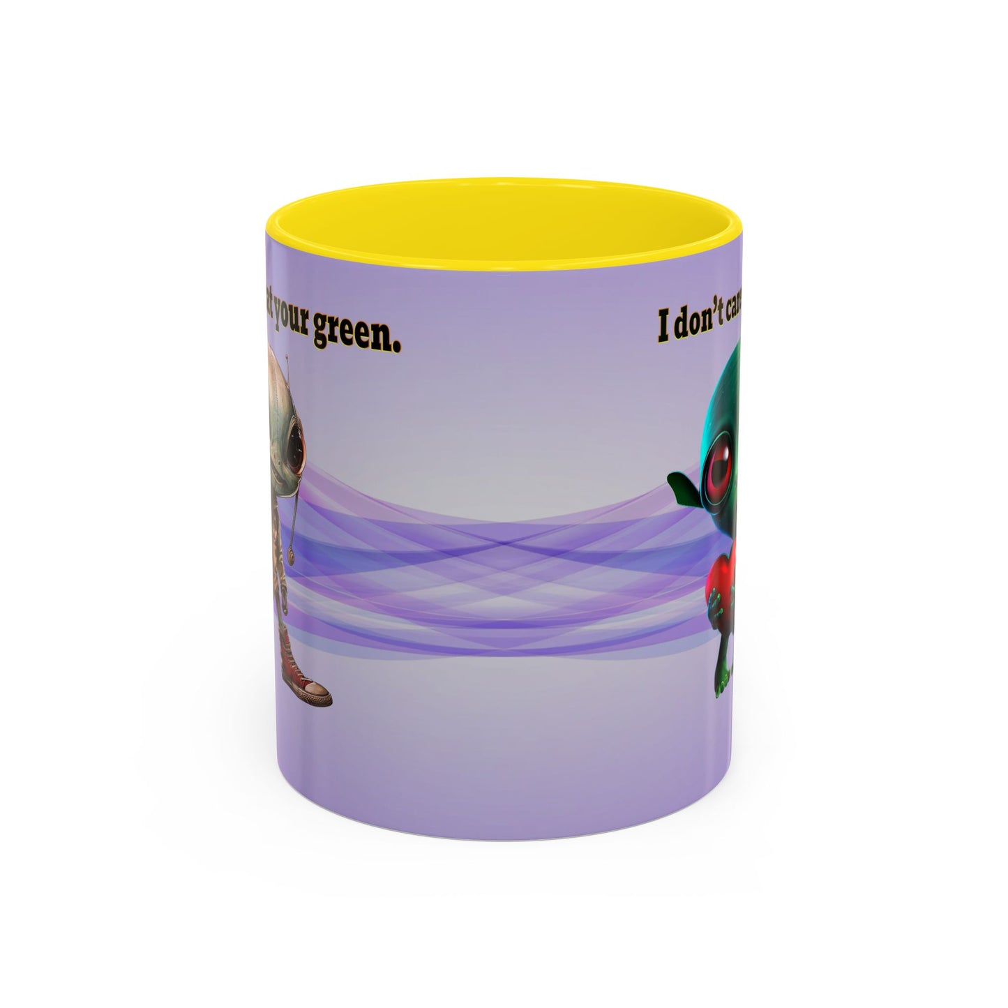 I don't care that your grey - Accent Mug (light blue-pink wave)