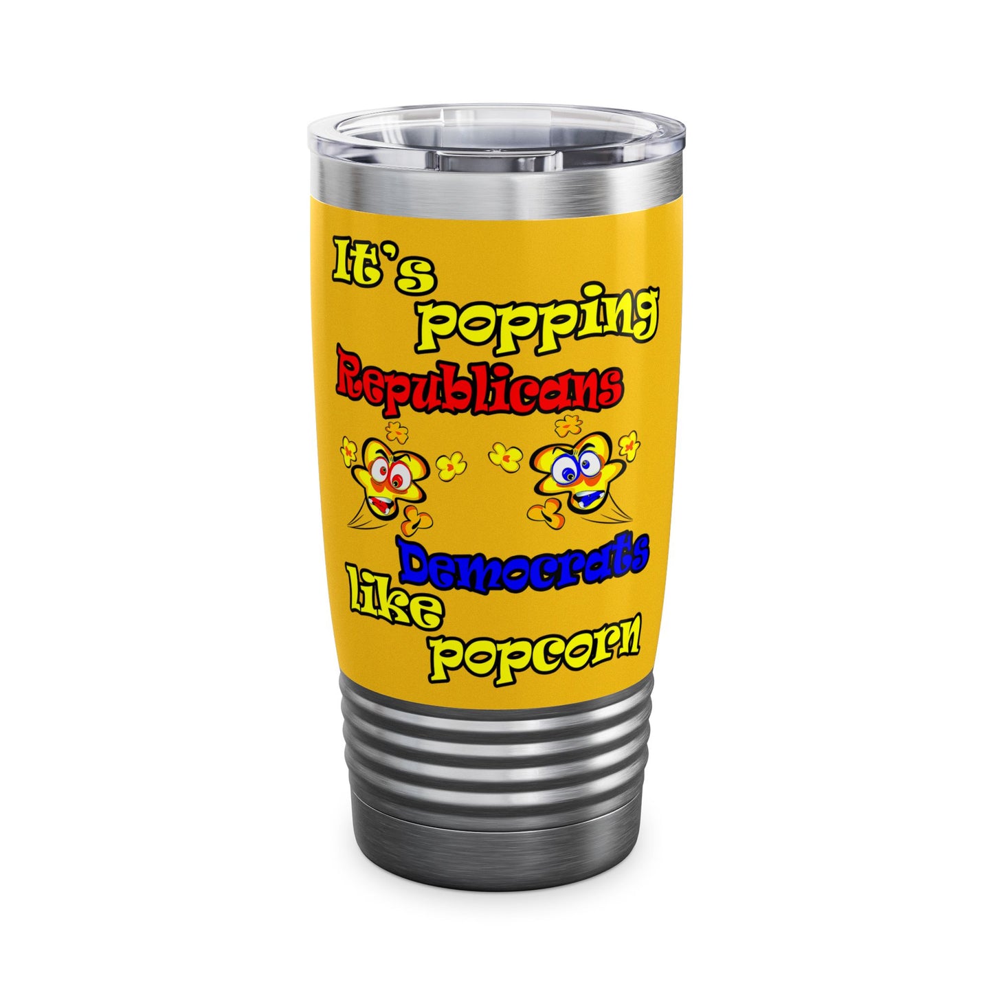 popping like popcorn - Ringneck Tumbler, 20oz (yellow)