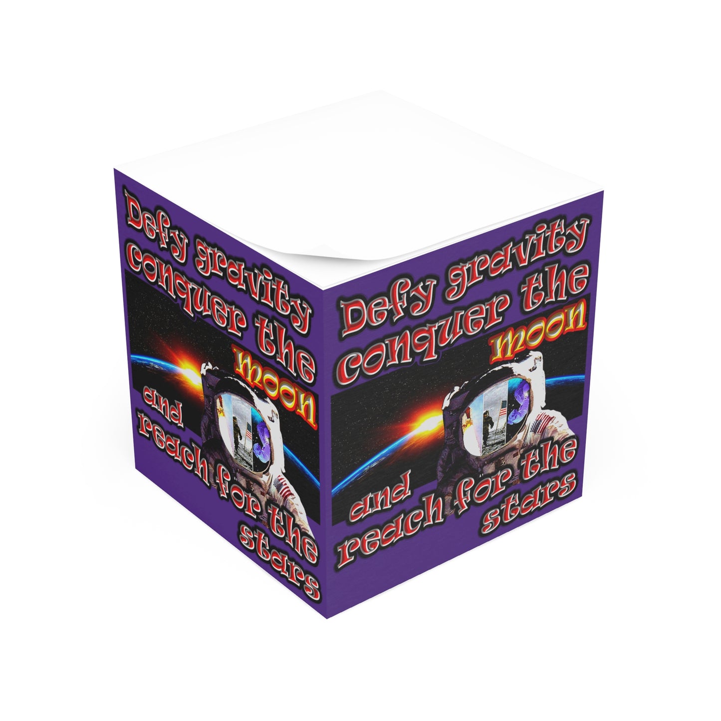 defy conquer reach - note cube (purple)