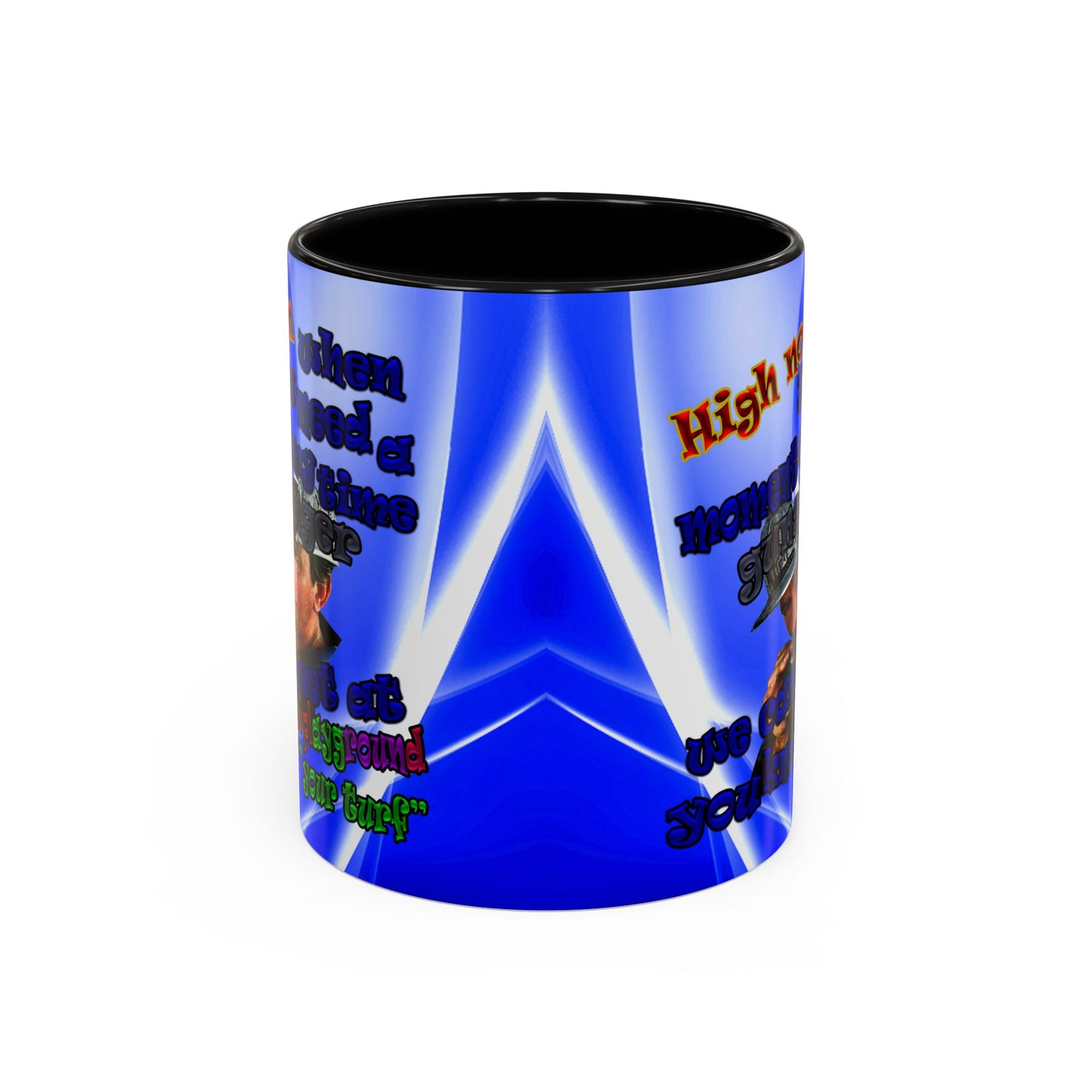 high noon - Accent Mug (blue-white wave)