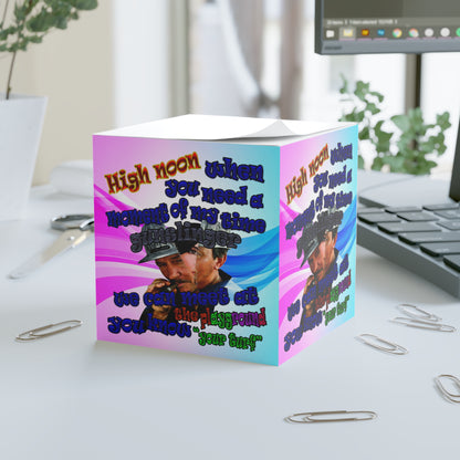high noon - note cube (light blue-pink wave)
