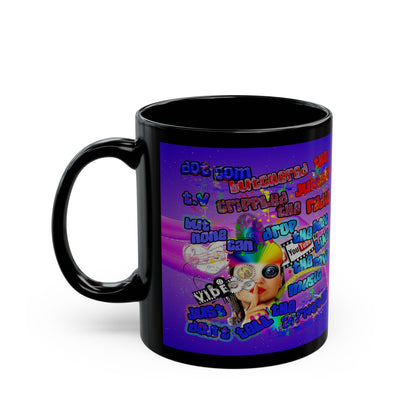 drop the beat - Black Mug (purple-pink wave)
