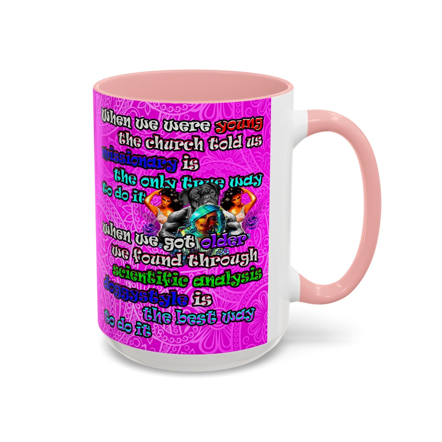 doggystyle - Accent Mug (pink swirl)