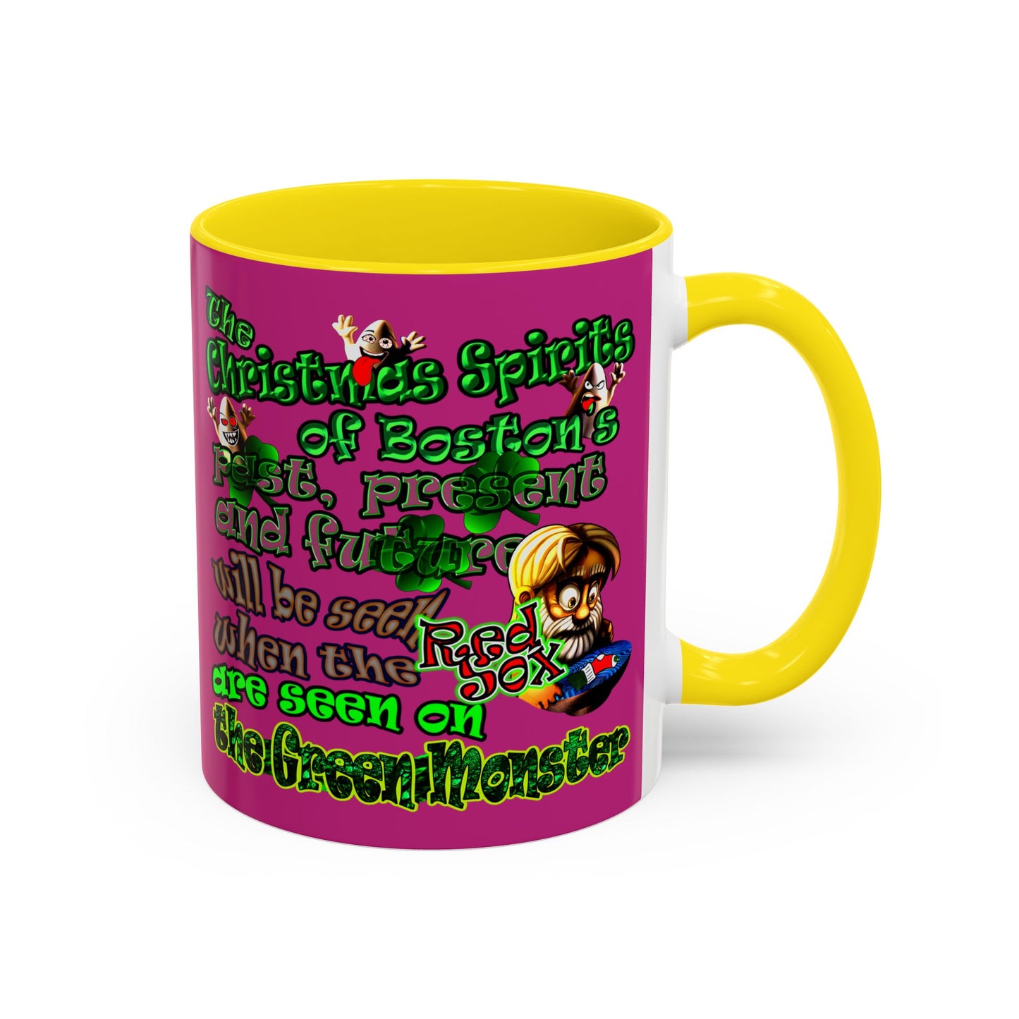 christmas spirits of boston - Accent Mug (pink)