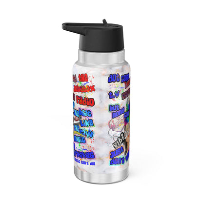 drop the beat - Gator Tumbler, 32oz  (white marble)