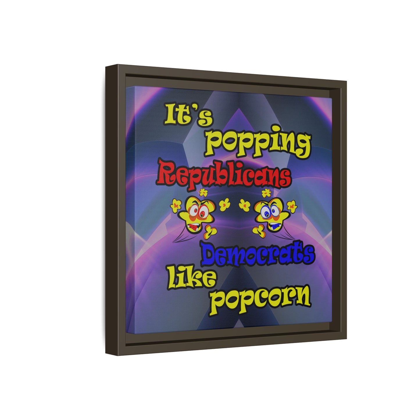 popping like popcorn - framed canvas art (grey-pink wave)