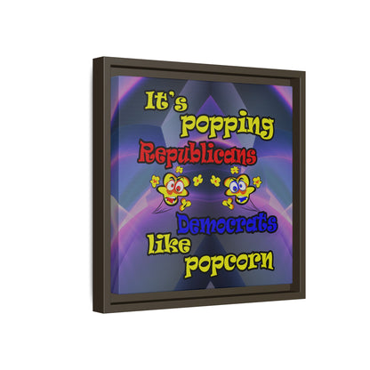 popping like popcorn - framed canvas art (grey-pink wave)