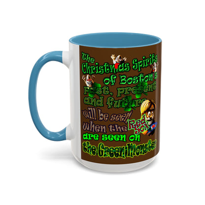 christmas spirits of boston - Accent Mug (brown)