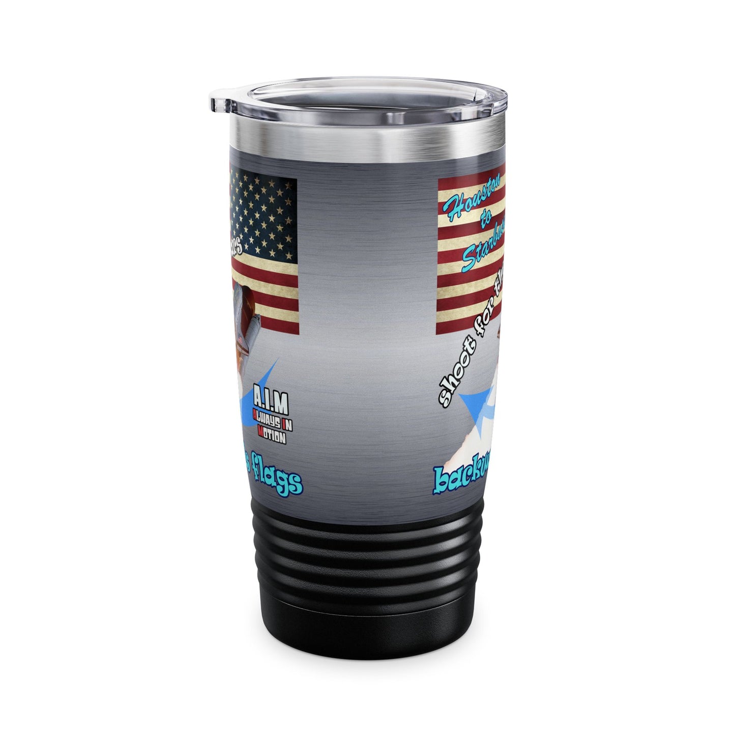 shoot for the stars - Ringneck Tumbler, 20oz (brushed nickel)