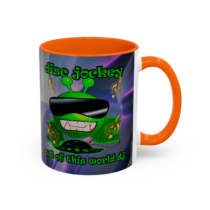 disc jockey - Accent Mug (grey-pink wave)