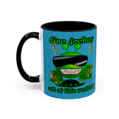 disc jockey - Accent Mug (turquoise)
