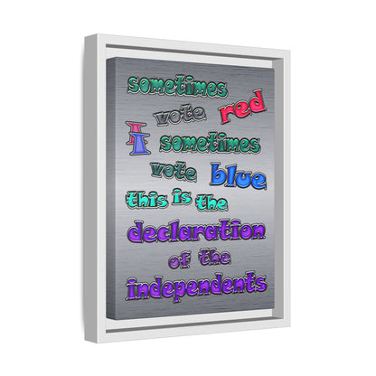 declaration of the independents - framed canvas art (brushed nickel)