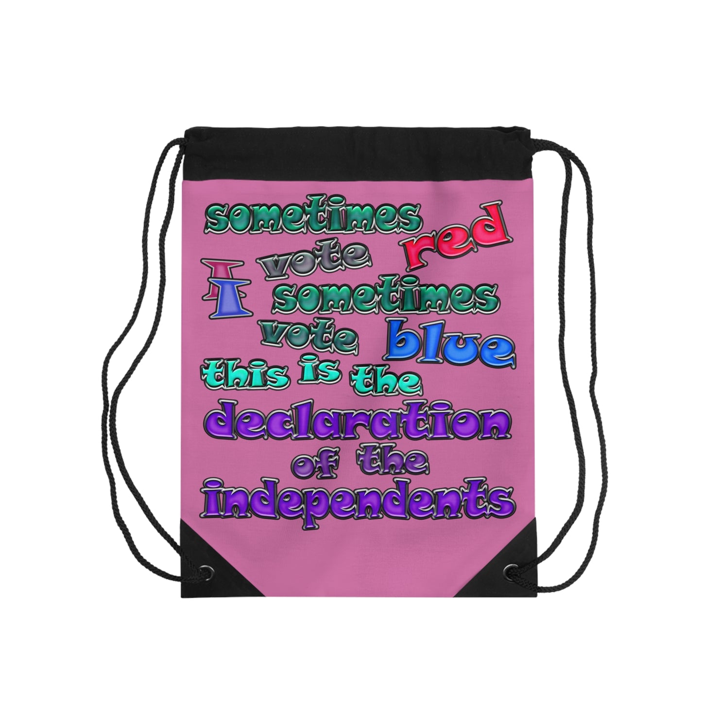 declaration of the independents - Drawstring Bag (light pink)