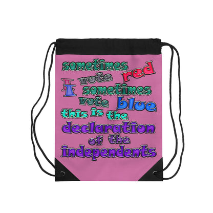 declaration of the independents - Drawstring Bag (light pink)