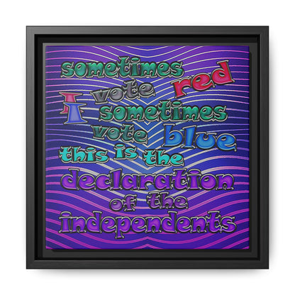 declaration of the independents - framed canvas art (purple wave)