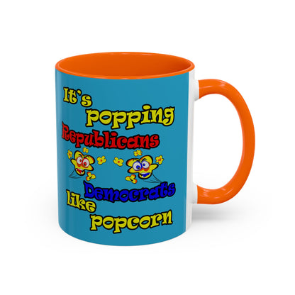 popping like popcorn - Accent Mug (turquoise)