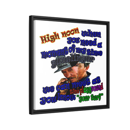 high noon - framed canvas art (white)