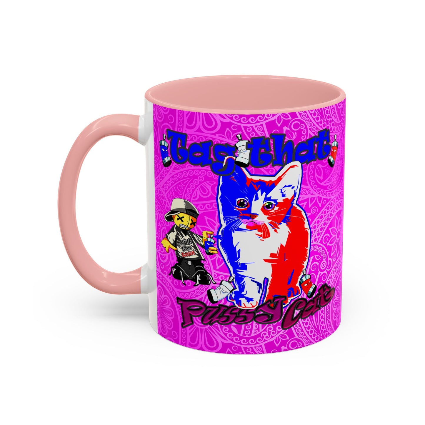 tag that - Accent Mug (pink swirl)