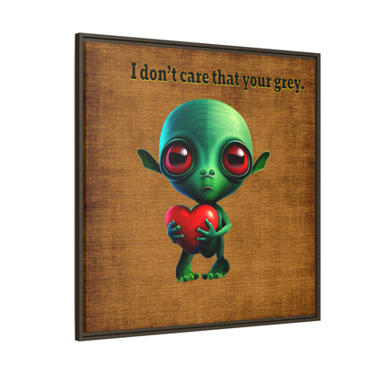 I don't care that your grey - framed canvas art (brown papyrus)