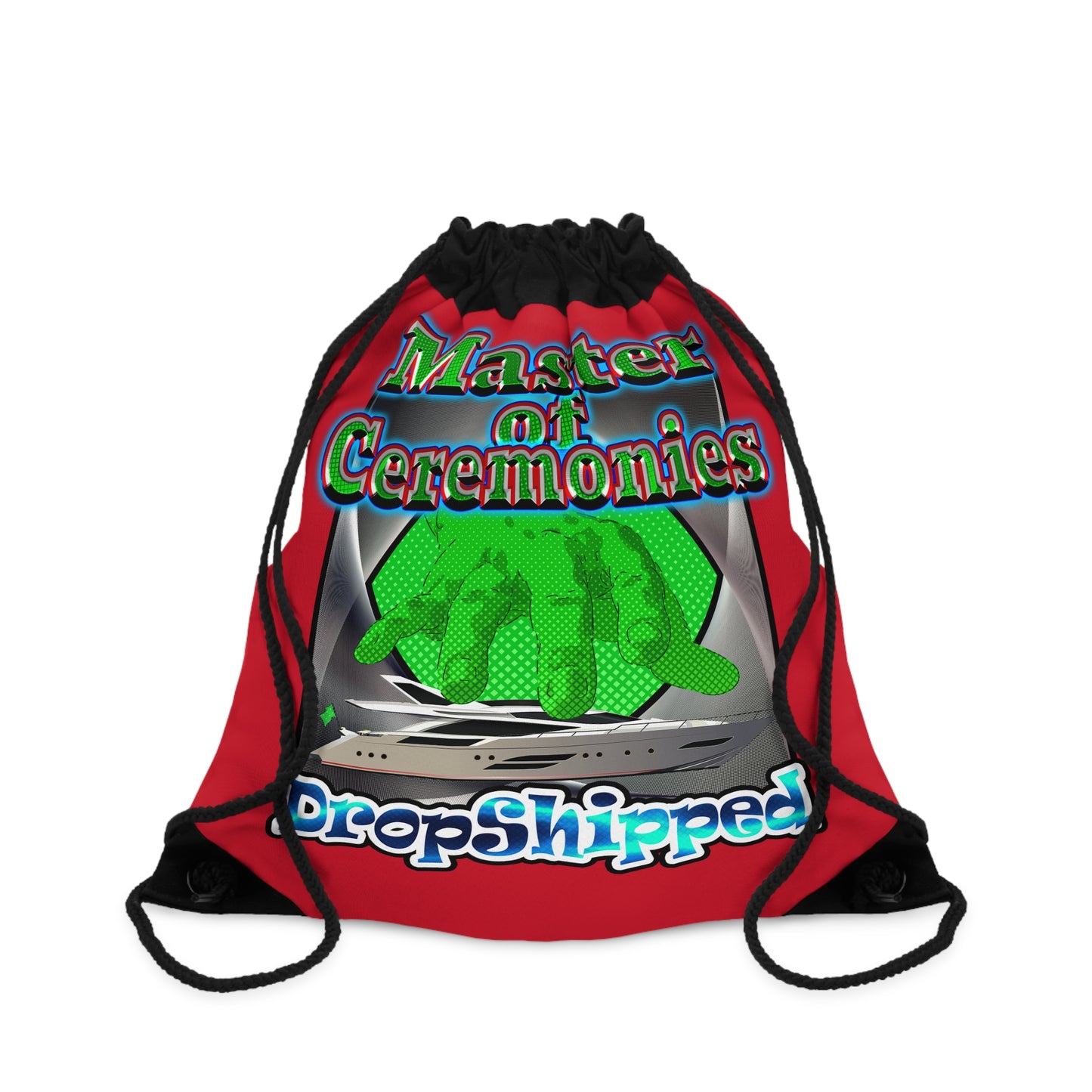 logo - Drawstring Bag (dark red)