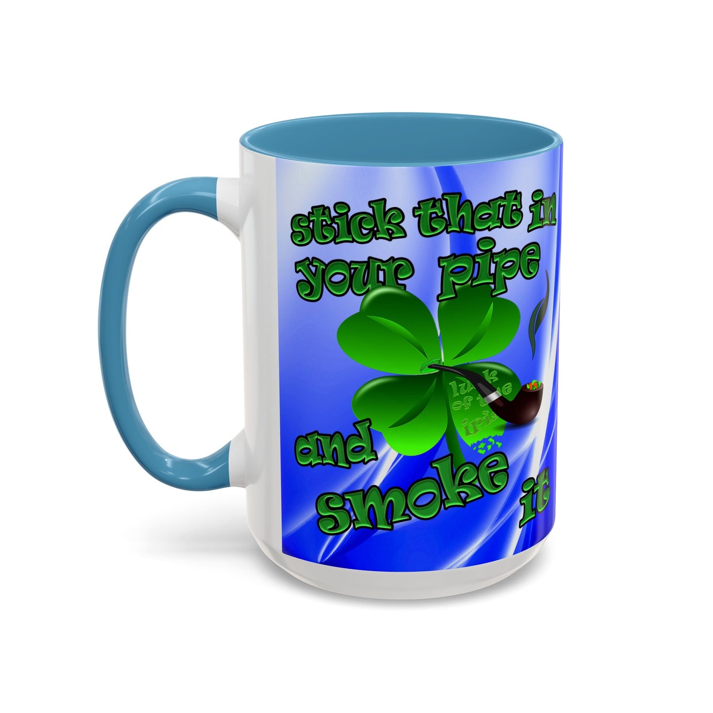celtics logo - Accent Mug (blue-white wave)