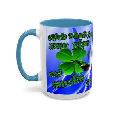 celtics logo - Accent Mug (blue-white wave)
