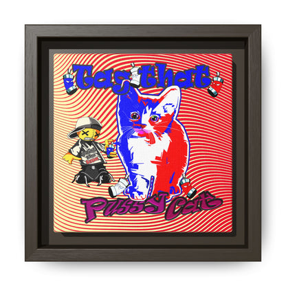 tag that - framed canvas art (yellow-orange wave)