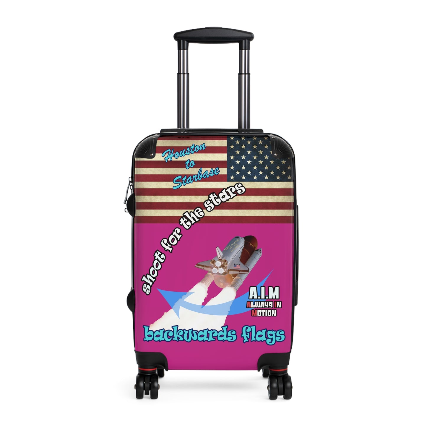 shoot for the stars - Suitcase (pink)