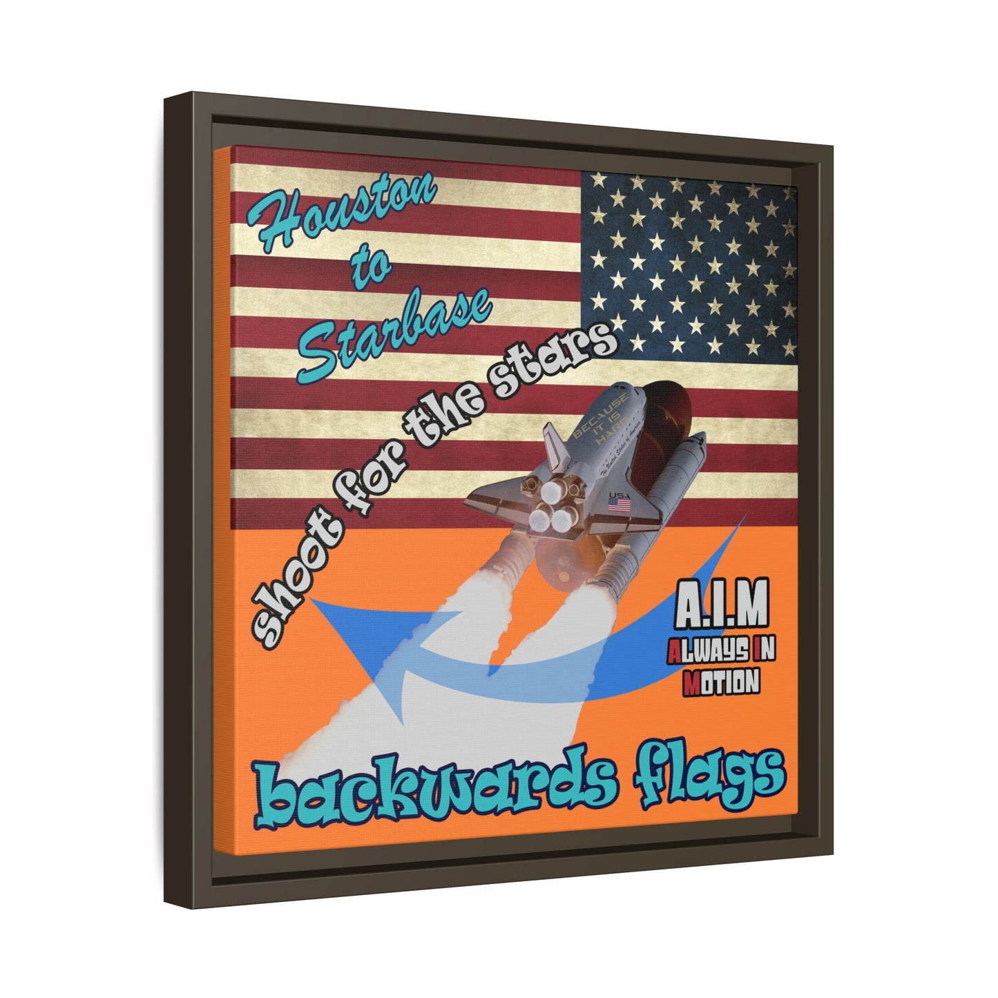 shoot for the stars - framed canvas art (crusta)