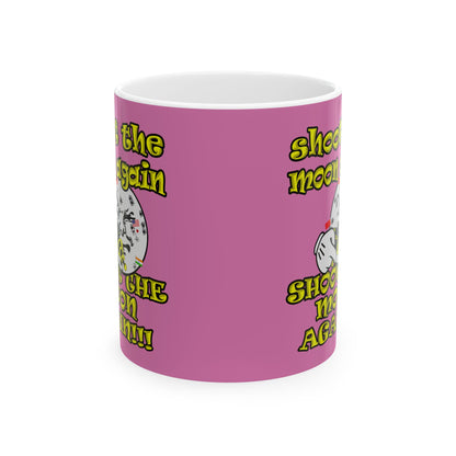 shoot the moon again - White Mug (light pink)