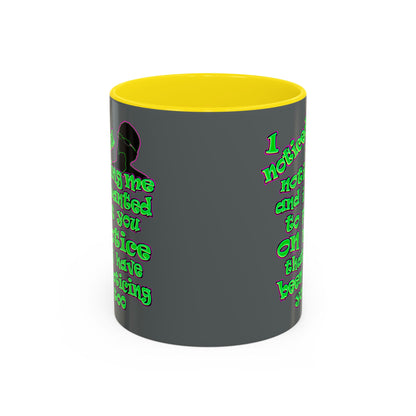 noticed you noticing - Accent Mug (dark grey)