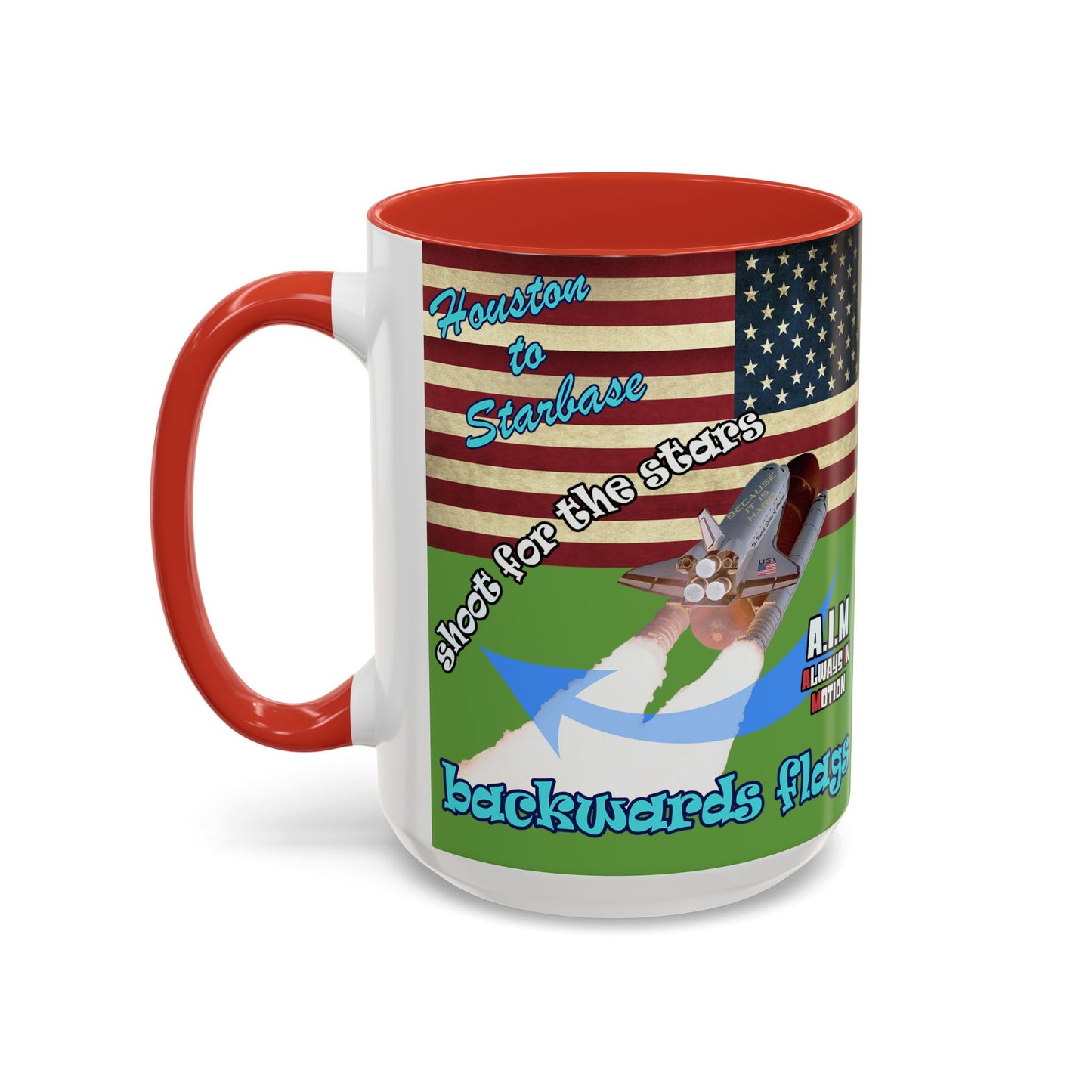 shoot for the stars - Accent Mug (green)