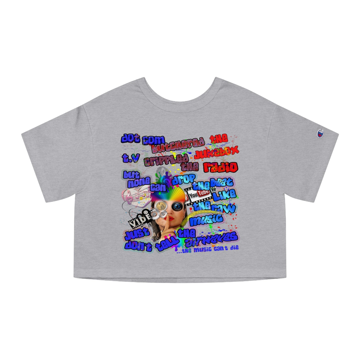 drop the beat - Champion Women's Heritage Cropped T-Shirt