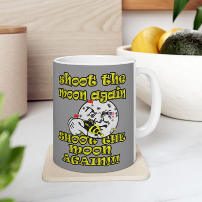 shoot the moon again - White Mug (grey)