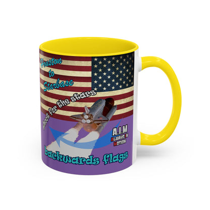 shoot for the stars - Accent Mug (light purple)