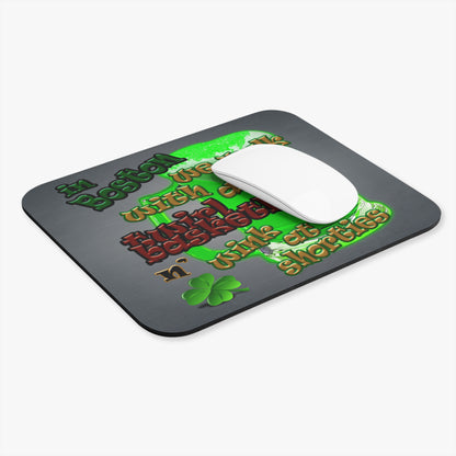 celtics logo - Mouse Pad (Rectangle) (grey-light grey)