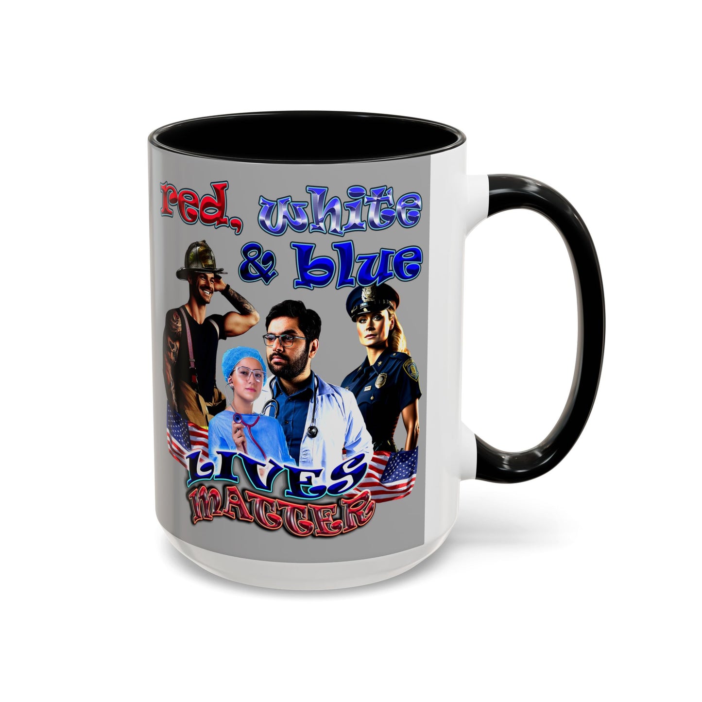 rw&b lives matter - Accent Mug (light grey)