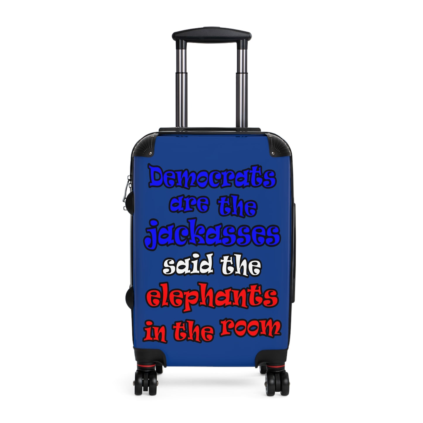 donkeys and elephants - Suitcase (dark blue)