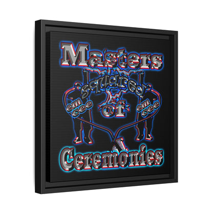 em cee squared - framed canvas art (black)