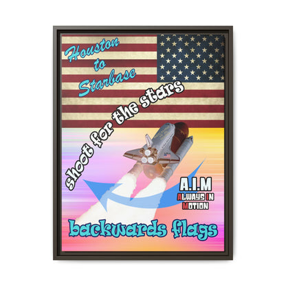 shoot for the stars - framed canvas art (color blur)