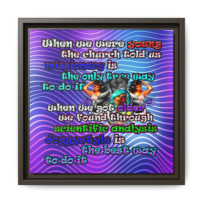doggystyle - framed canvas art (purple wave)