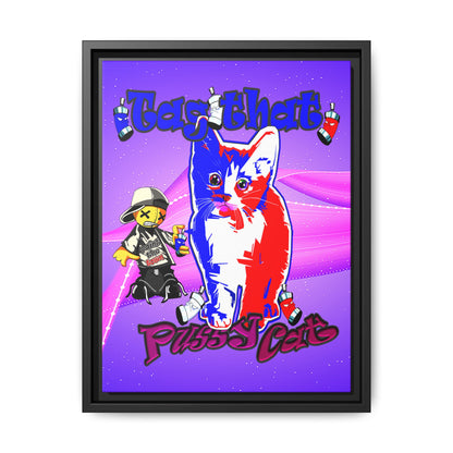 tag that - framed canvas art (purple-pink wave)