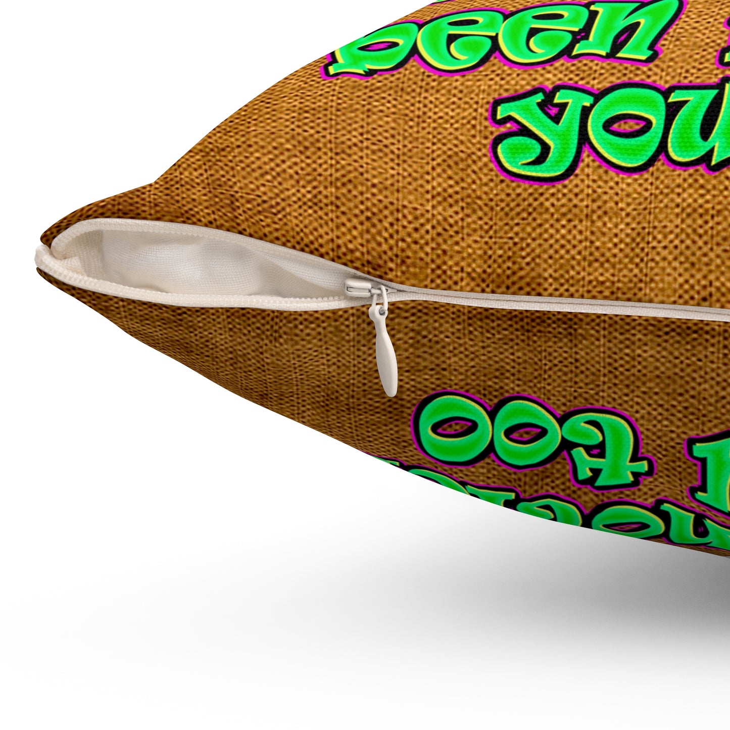 noticed you noticing - Spun Polyester Square Pillow - (dichromatic brown papyrus)