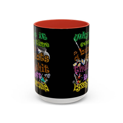 the bum's shit - Accent Mug (black)