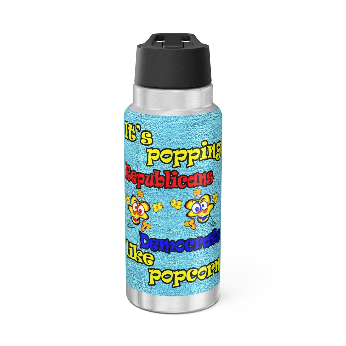 popping like popcorn - Gator Tumbler, 32oz  (faded blue)