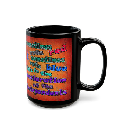 declaration of the independents - Black Mug (burnt orange)