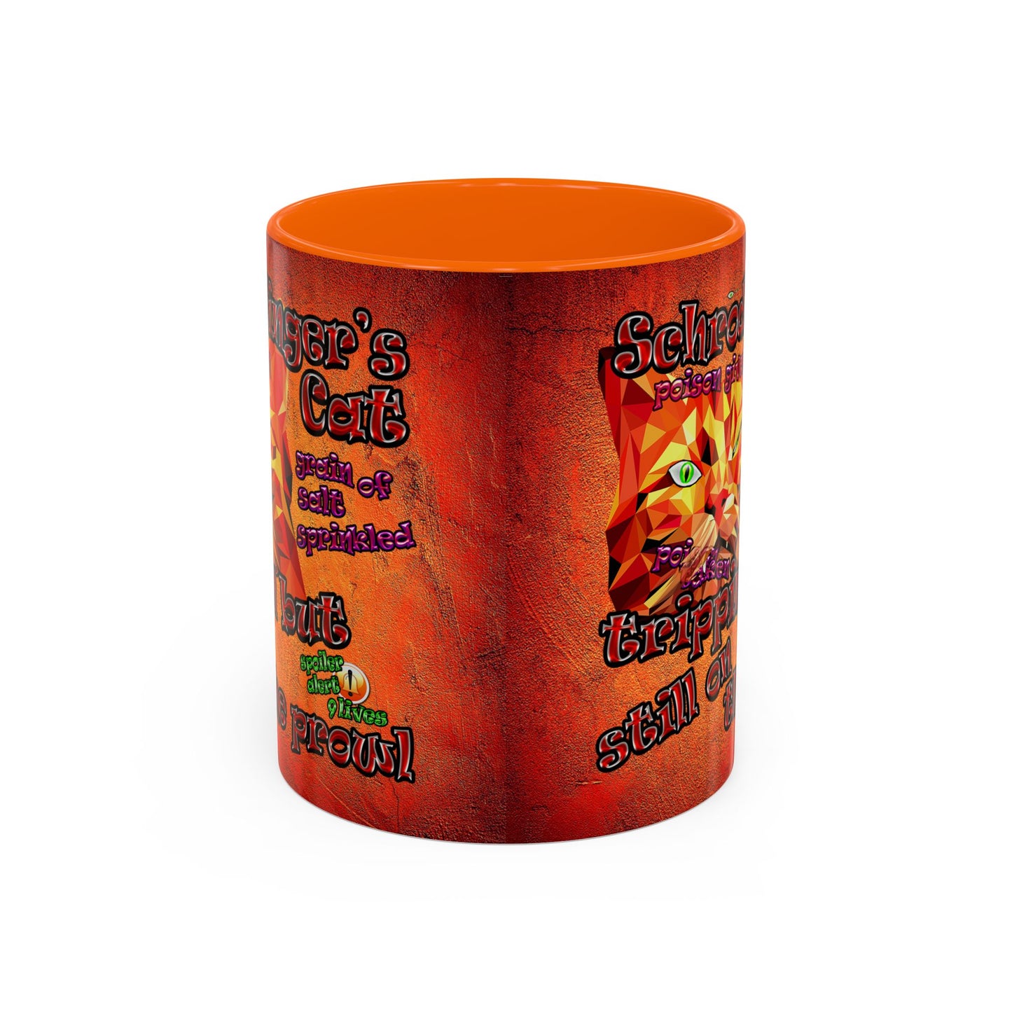 schrodinger's cat - Accent Mug (burnt orange)