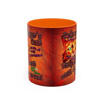 schrodinger's cat - Accent Mug (burnt orange)