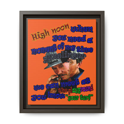 high noon - framed canvas art (orange)